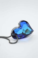 μπλε καρδιά swarovski