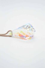 swarovski κολιε ροζ χρυση αλυσιδα