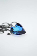 μπλε καρδιά swarovski