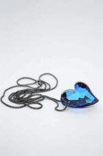 μπλε καρδιά swarovski