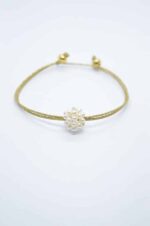 pearls bracelet gold yarn