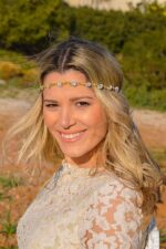 bride woman wreath hair accessory