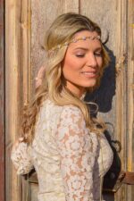 bride woman wreath hair accessory