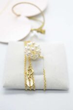 pearls gold chain necklace