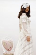 white flower woman bride