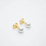 Πέρλες χρυσό σκουλαρίκι
