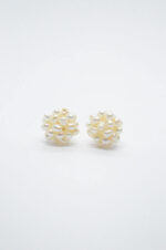 white pearls earrings