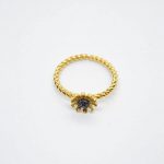 flower daisy gold ring