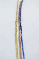 blue silver gold bronze yarns