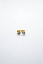 zircon earrings gold rose silver