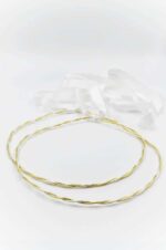 silver gold white satin