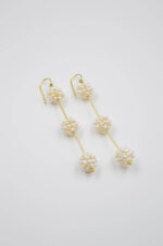 925° earrings with triple dose of freshwater Pearls