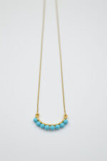 Gold plated necklace with semiprecious stones - Image 3