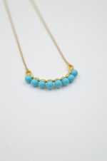 Gold plated necklace with semiprecious stones