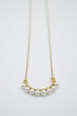 Gold plated necklace with freshwater pearls