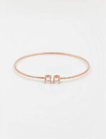 925° sterling silver handcuff bracelet with zircon - Image 2