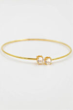 925° sterling silver handcuff bracelet with zircon