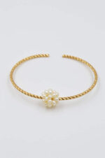 925° sterling silver handcuff with pearls