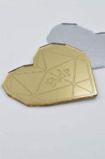 Set of hearts coasters with titles for the wedding table (4pcs) - Image 2