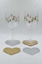Set of hearts coasters with titles for the wedding table (4pcs) - Image 6
