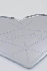 Set of hearts coasters with titles for the wedding table (4pcs) - Image 3