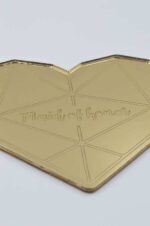 Set of hearts coasters with titles for the wedding table (4pcs) - Image 4