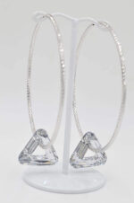 925° ασημένια σκουλαρίκια κρίκοι με Swarovski