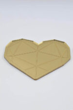 Set of hearts coasters with engraving (2pcs)