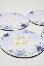 Wooden coasters "Hello Winter" (6pcs) - Image 5