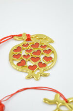 Metallic decorative charm 2025 hearts with enamel