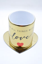 "Do all things with Love" χρυσή κούπα - Image 6