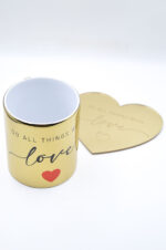 "Do all things with Love" χρυσή κούπα - Image 3