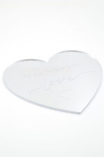"Do all things with Love" silver plexiglass decorative/coaster (6 pieces)