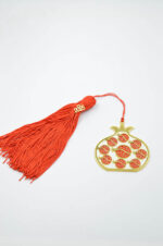 Metallic decorative charm 2025 pomegranates with enamel - Image 2