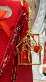 Decorative charm home with red enamel heart 2026 - Image 4
