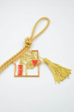Decorative charm home with red enamel heart 2025