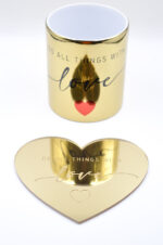 "Do all things with Love" χρυσή κούπα - Image 5