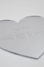 "All for Love" σουβέρ/διακοσμητικό ασημί plexiglass - Image 4