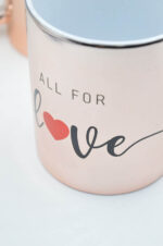 "All for Love" ροζ χρυσή κούπα - Image 2
