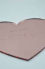 "All for Love" σουβέρ/διακοσμητικό ροζ χρυσό plexiglass - Image 3