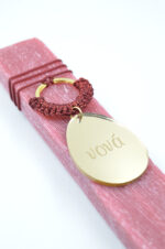 Scented easter candle with plexiglass keychain "Νονά" - Image 2