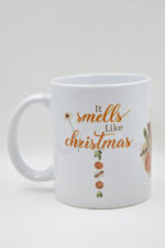 Χριστουγεννιάτικη κούπα εκτυπωμένη It smells like Christmas - Image 2