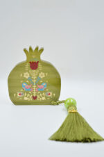 Tabletop green plexiglass pomegranate 2025 with tassel