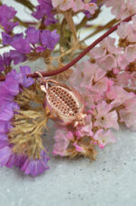Pomegranate necklace with zircons rose gold plated - Image 2