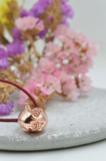 Pomegranate necklace with zircons rose gold plated - Image 3
