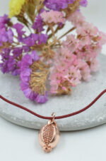 Pomegranate necklace with zircons rose gold plated