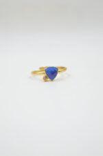 Gold plated silver 925° ring with mineral stone "Apatite"