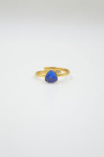 Gold plated silver 925° ring with mineral stone "Apatite" - Image 4
