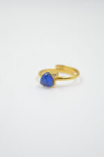 Gold plated silver 925° ring with mineral stone "Apatite" - Image 3