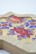 Tabletop decorative wooden house with plexiglass and gold leaf - Image 4